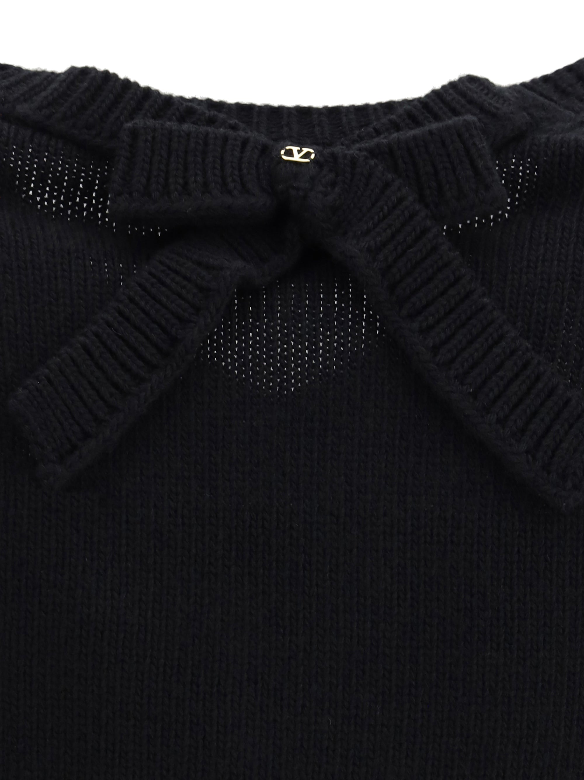 VALENTINO M wool sweater with a bow at the back