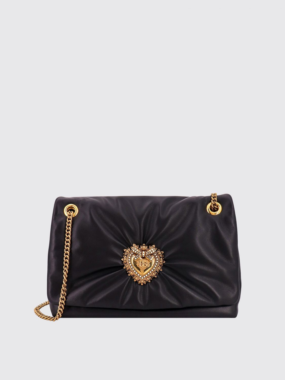DOLCE & GABBANA OS devotion soft bag in nappa with sacred heart