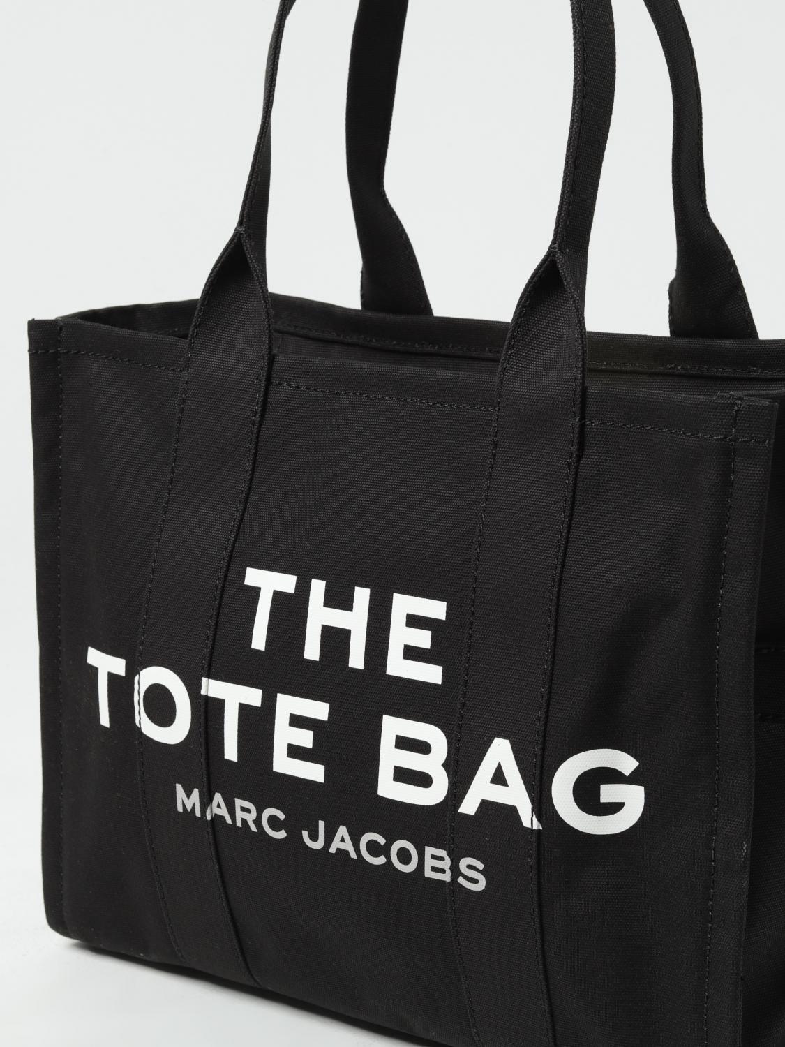 marc jacobsthe large tote bag in canvas with jacquard logo