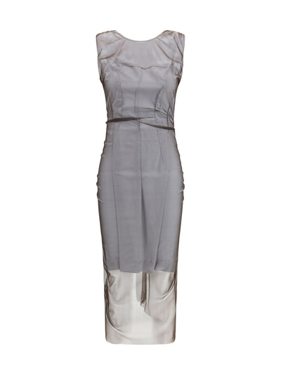 semi-sheer midi dress