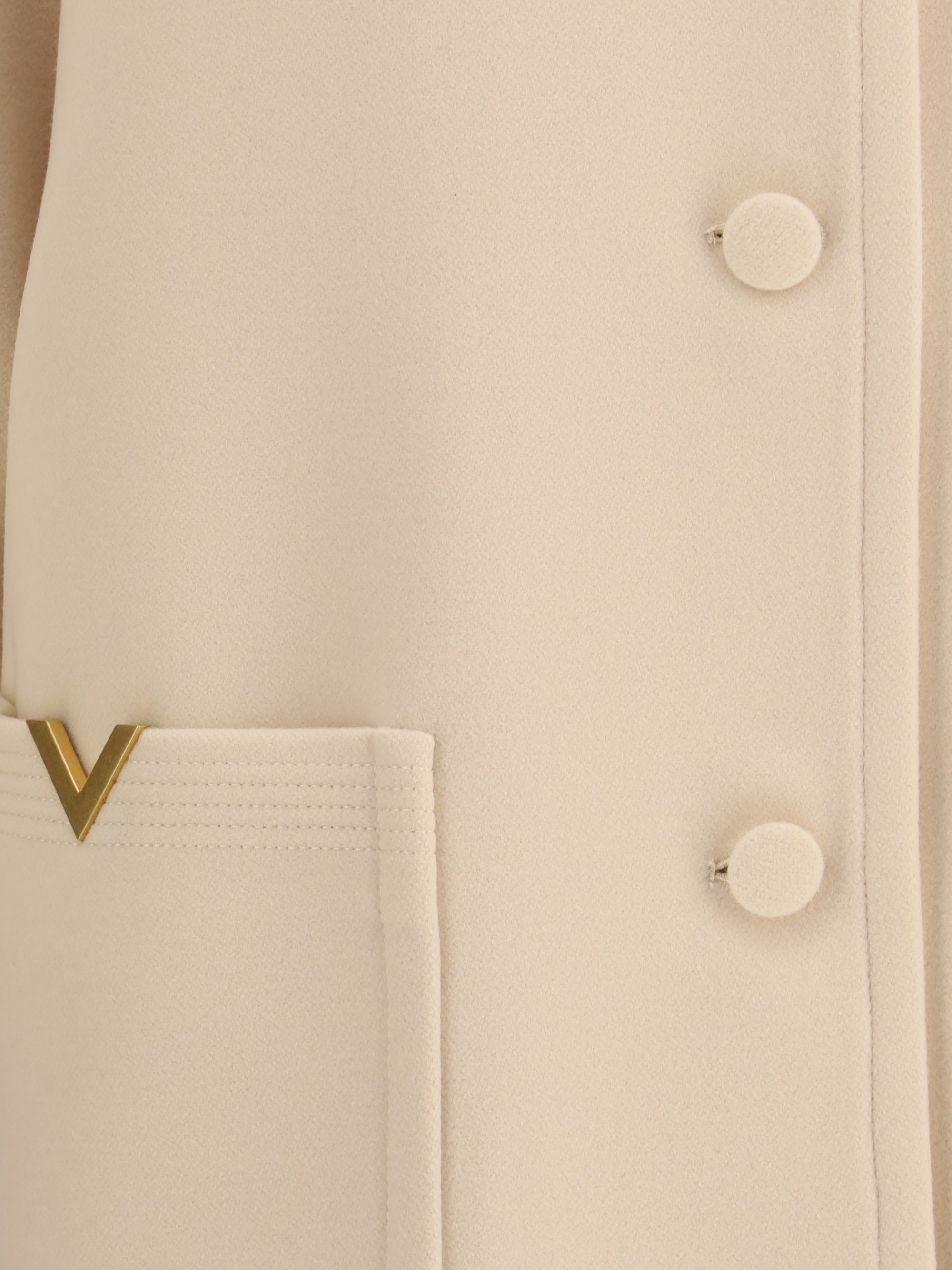 VALENTINO 44 wool drap caban