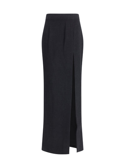 tweed long skirt