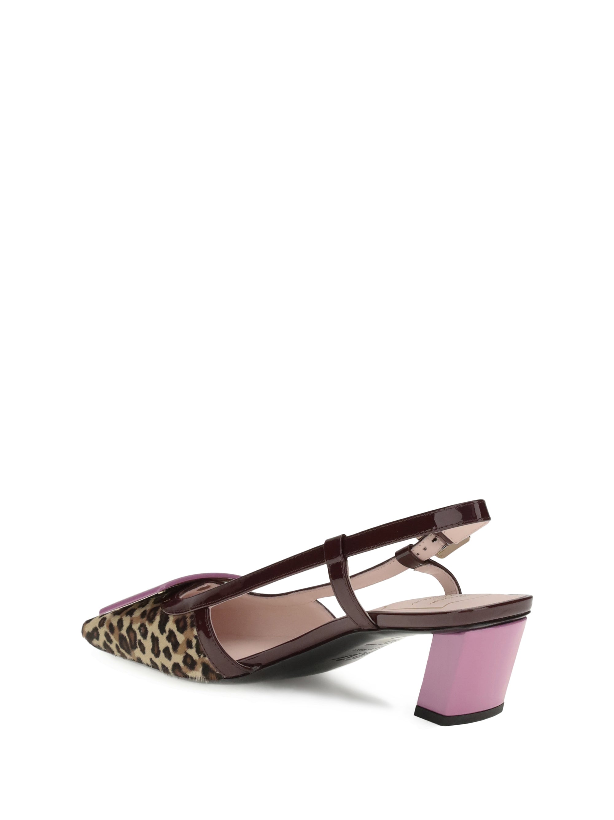ROGER VIVIER 36 belle vivier leopard-print slingback pumps