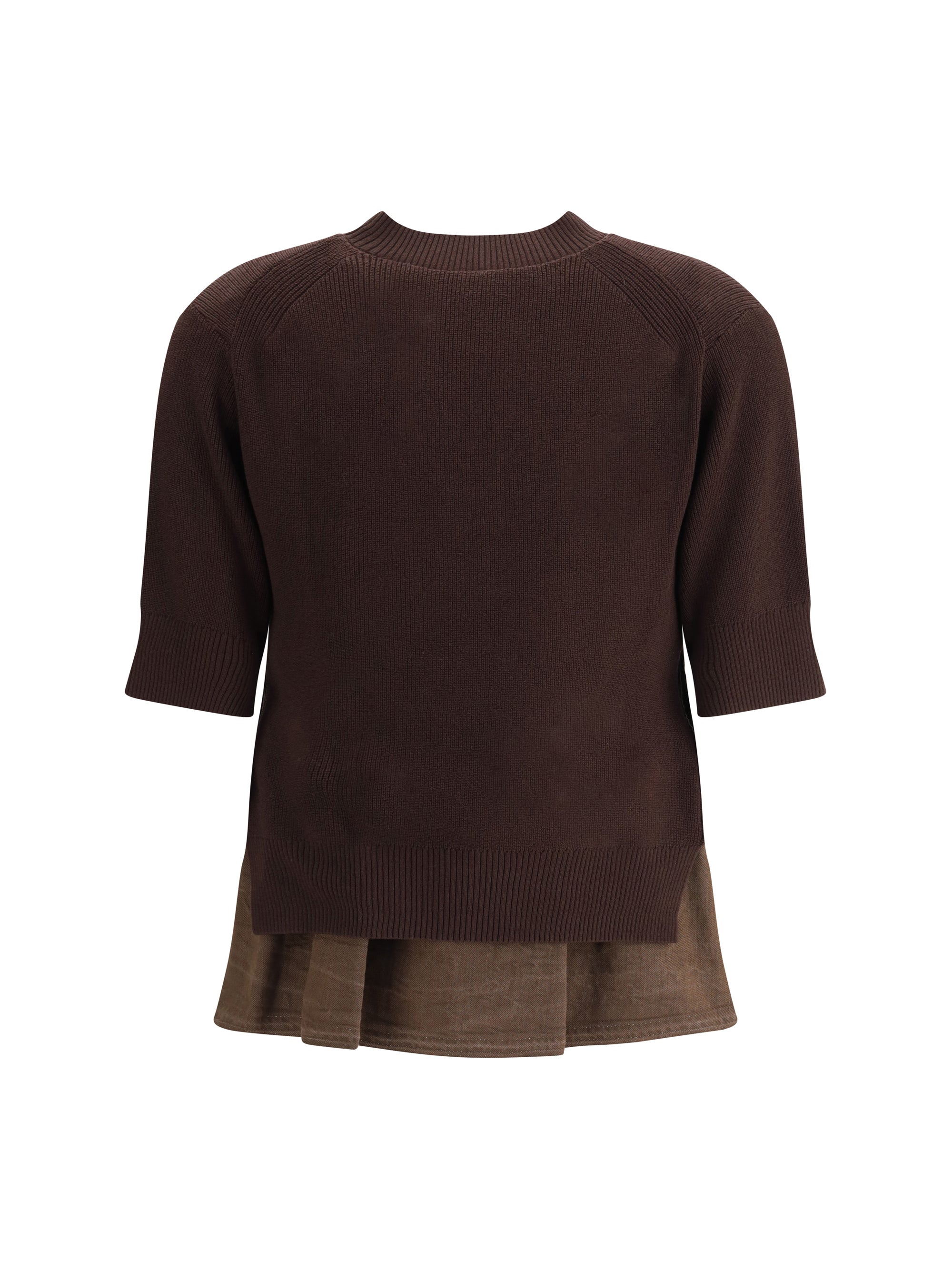 SACAI 2 denim detail sweater