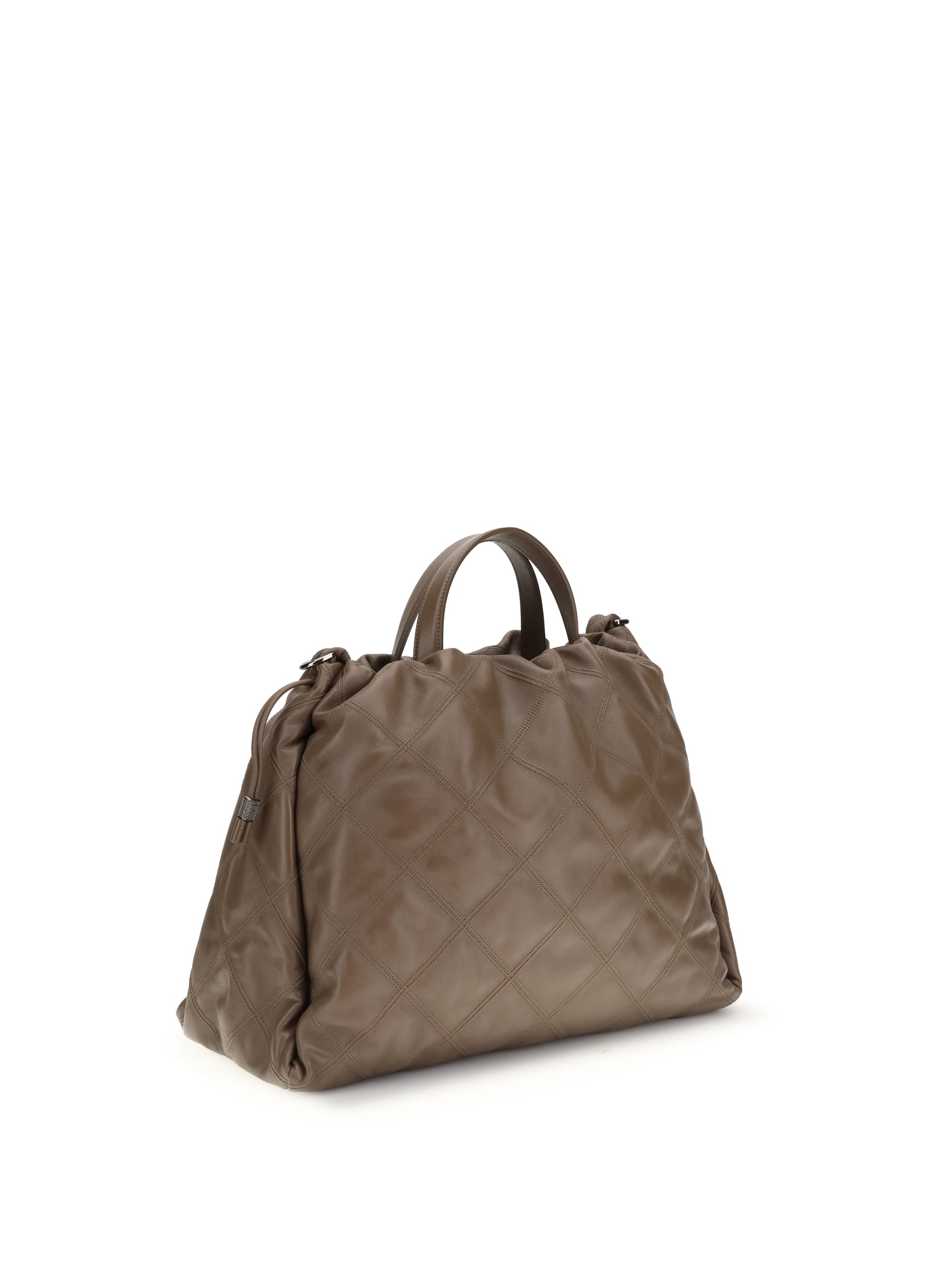 BRUNELLO CUCINELLI OS large quilted mellow handbag