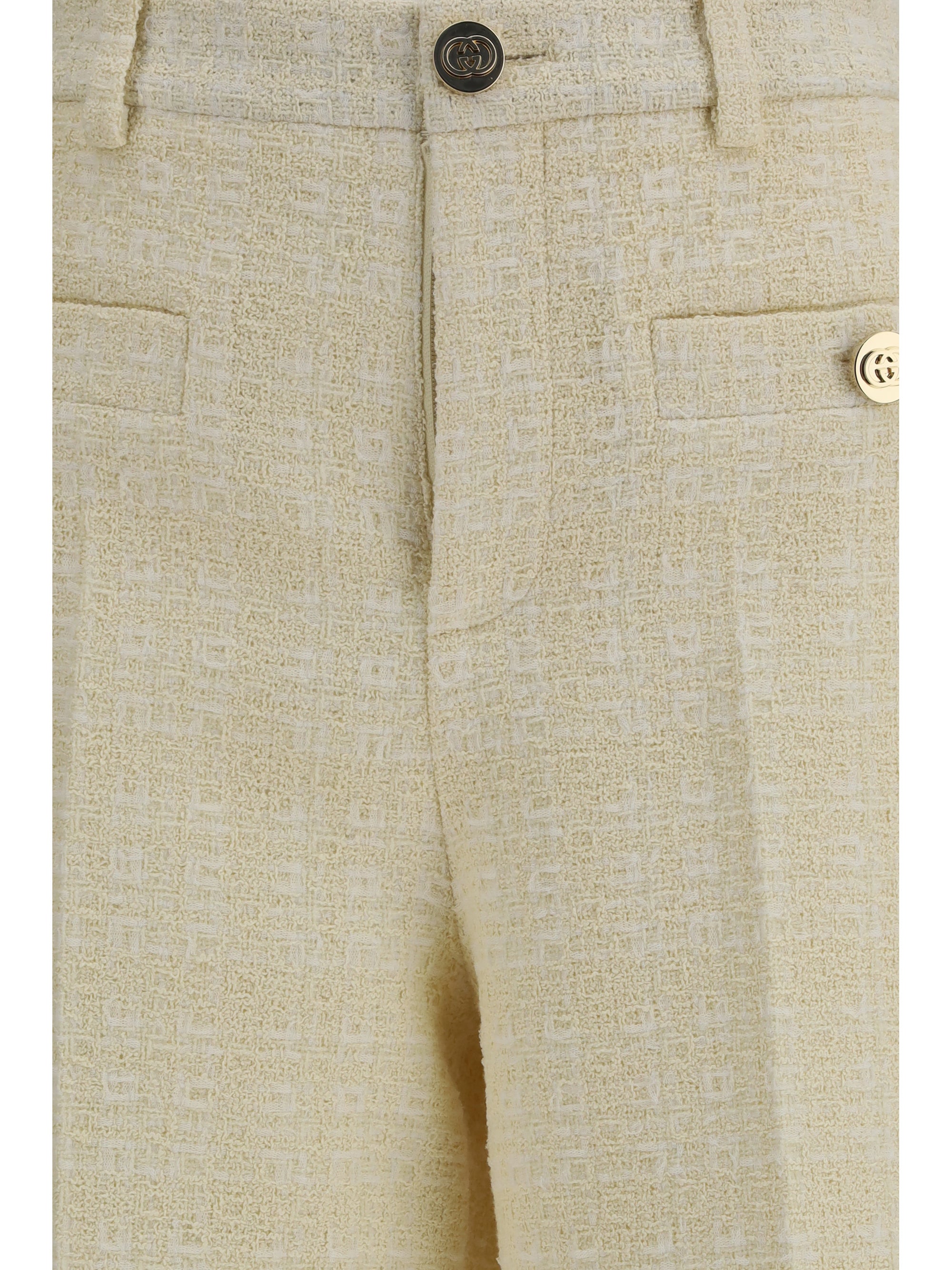 GUCCI 42 cotton tweed check pants