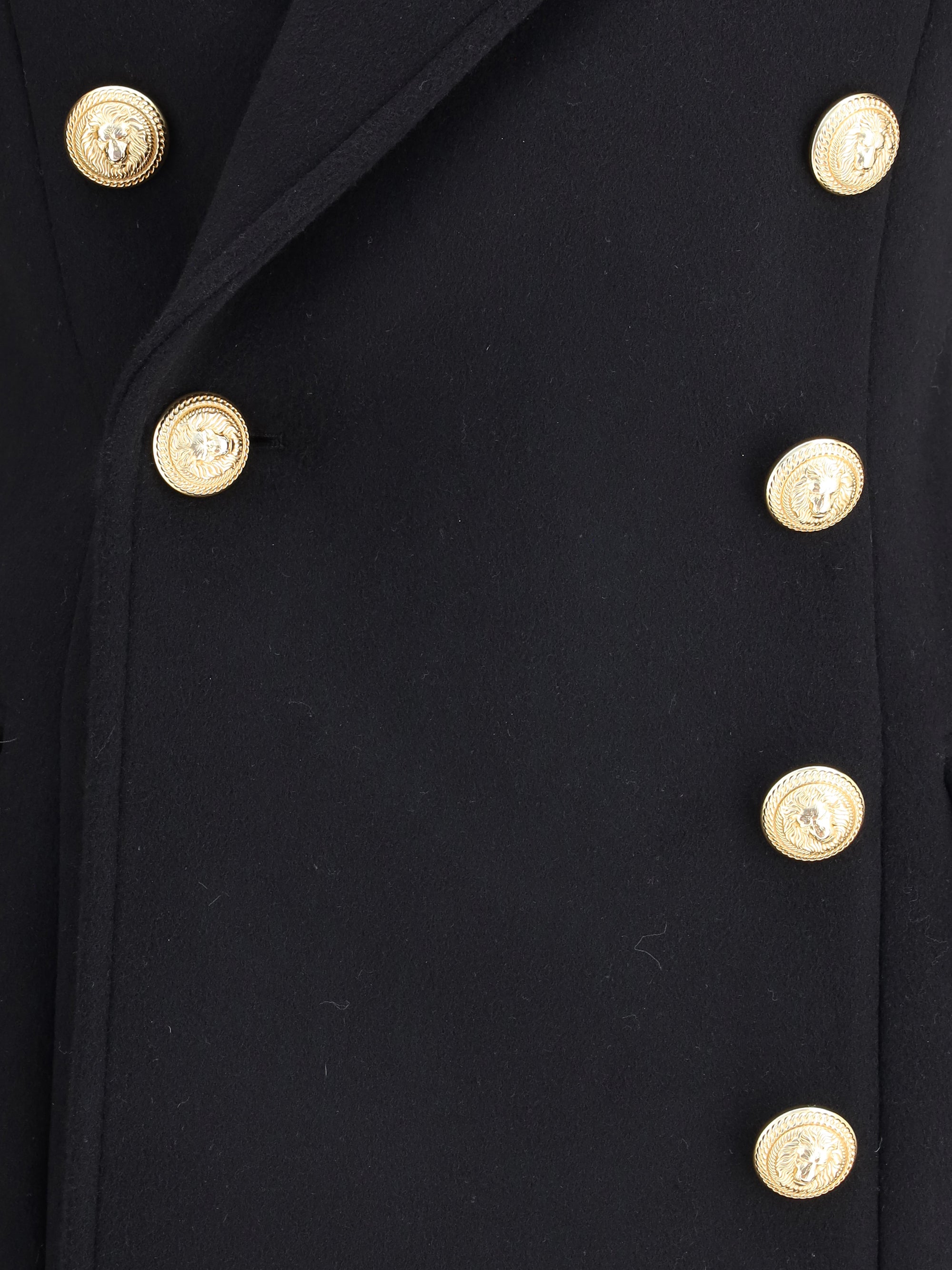 BALMAIN 38 wool and cashmere double-breasted coat