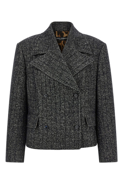 striped wool blazer