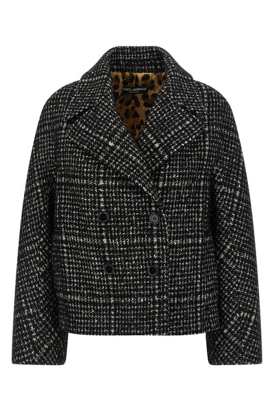 houndstooth patterned virgin wool