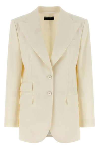 single-breasted turlington wool gabardine blazer