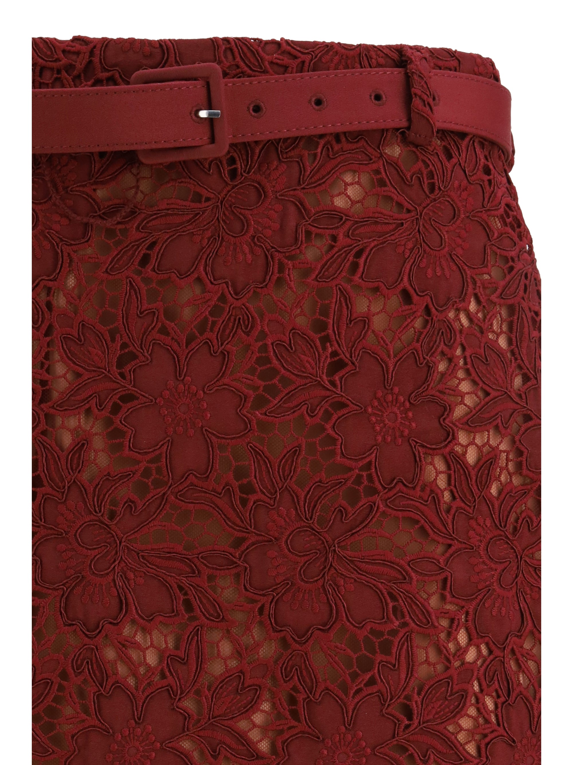 SELF-PORTRAIT 8 guipure lace midi skirt