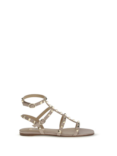 rockstud leather sandals
