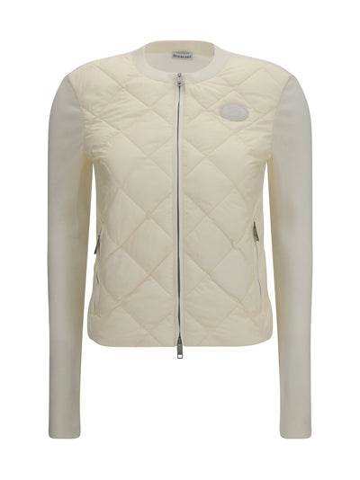 quilted knit cardigan