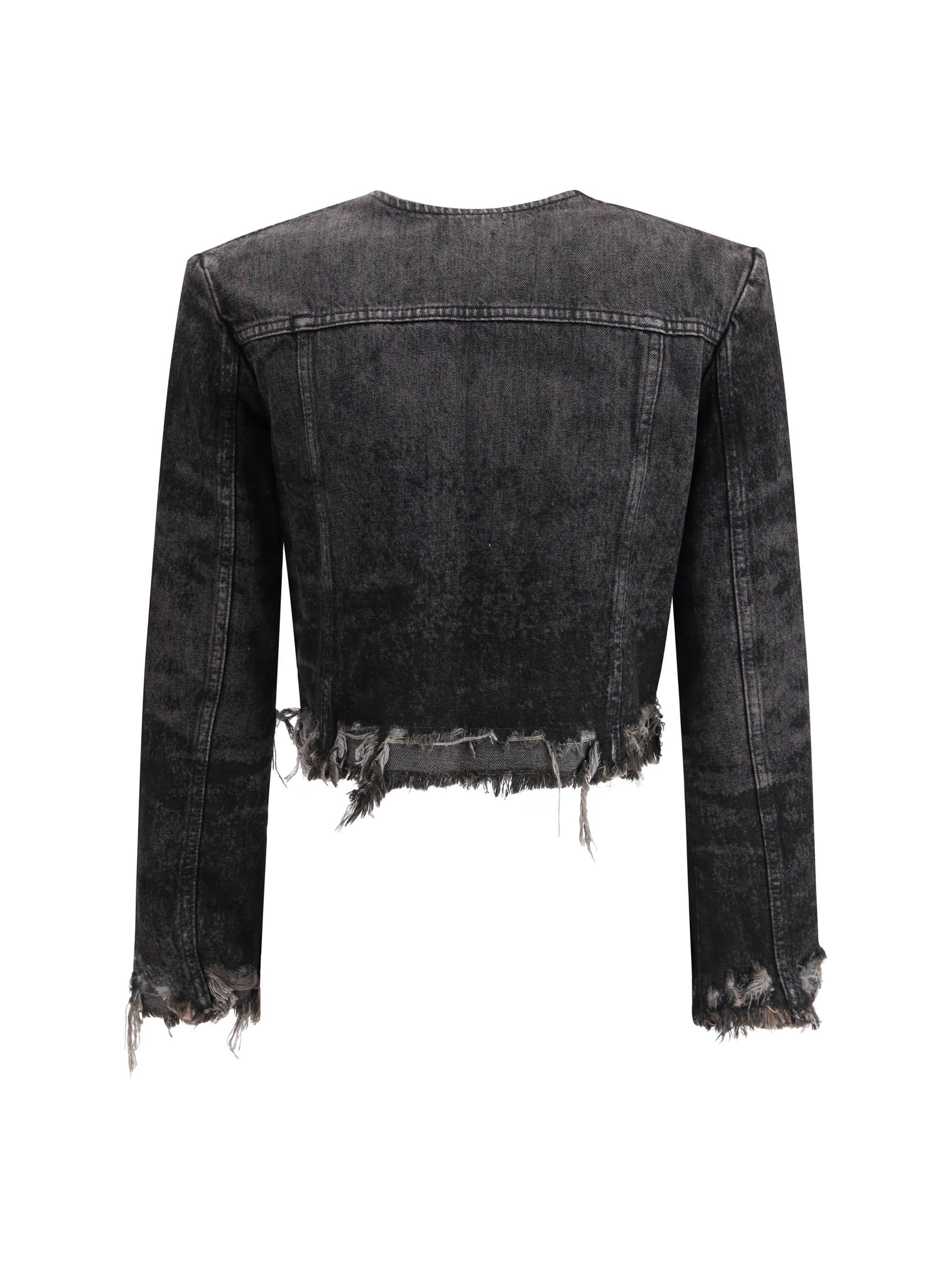 DIESEL M laser-engraved cotton-hemp denim jacket