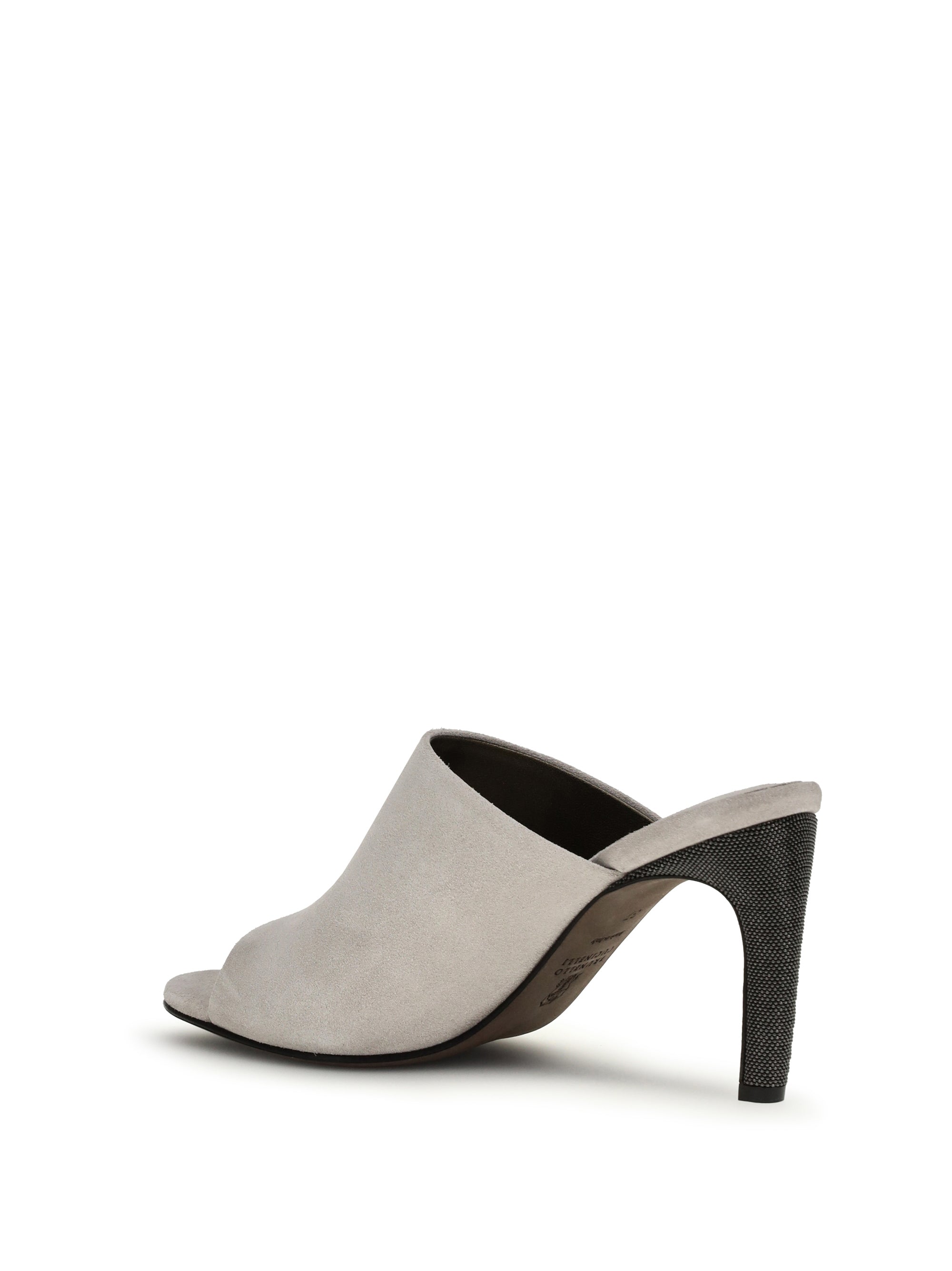 BRUNELLO CUCINELLI 36 suede mules with precious heels