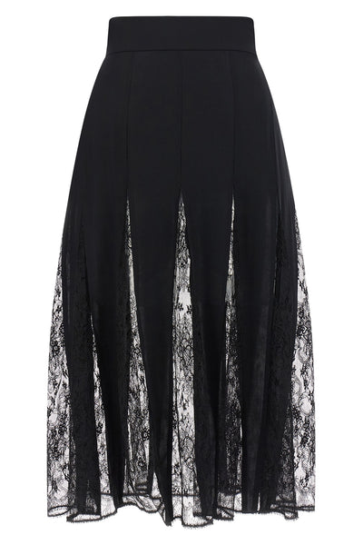 the dolce & gabbana skirt defines a flared silhouette through an alternating pan