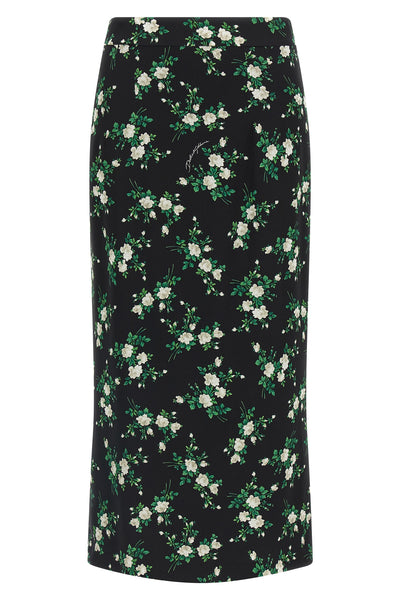 fiorellini print silk midi skirt