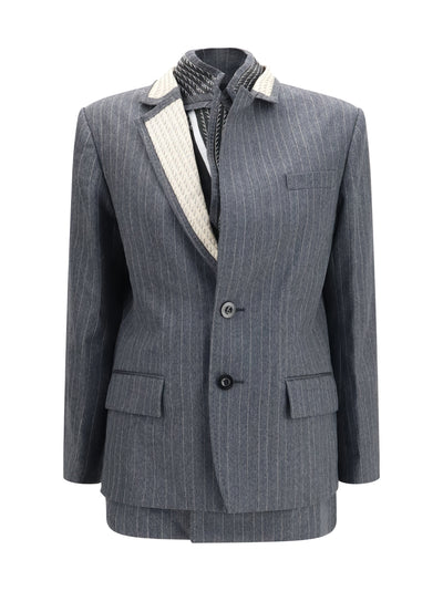 pinstripe single breasted jacket