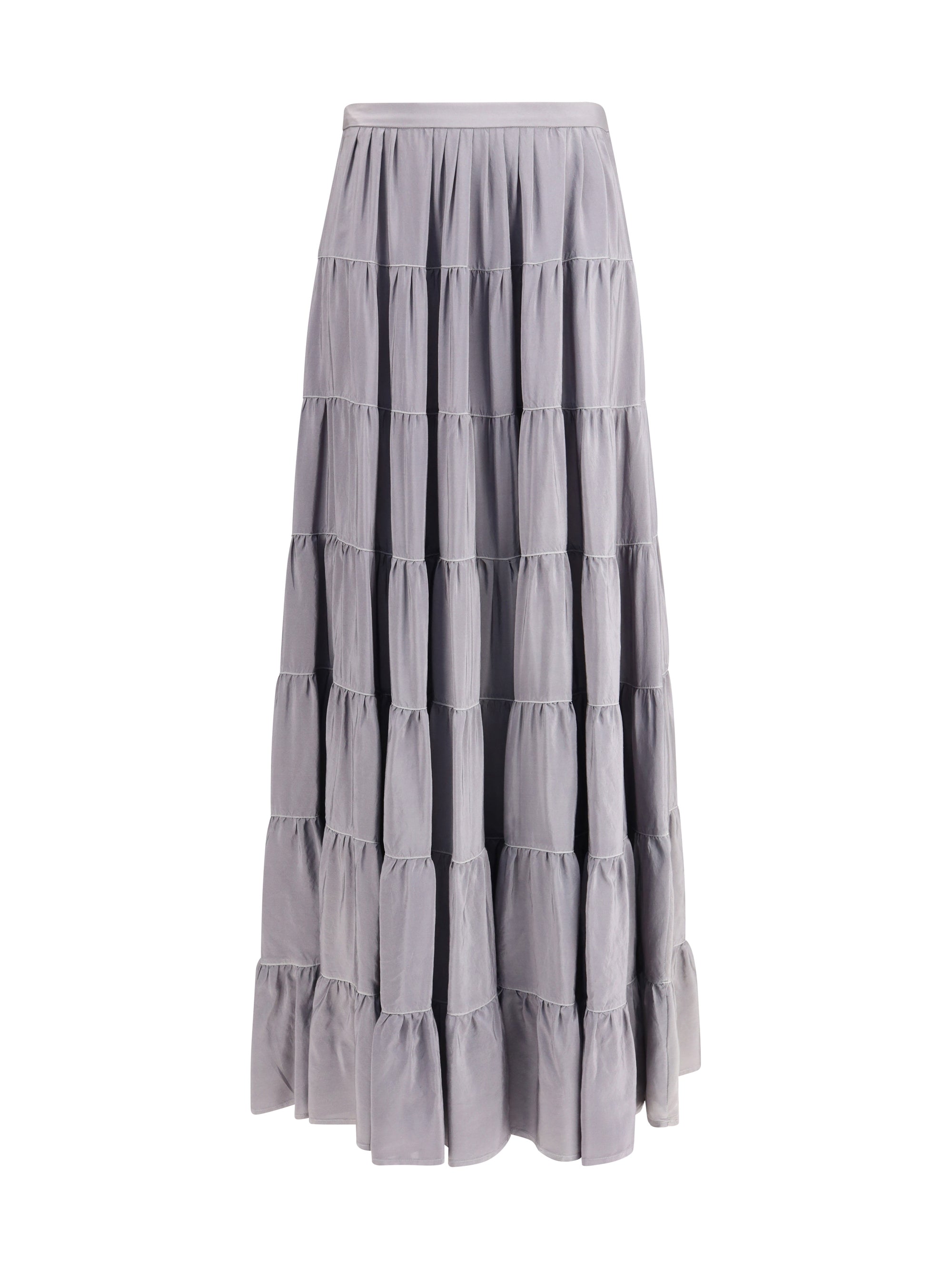 FORTE_FORTE II draped habotai silk skirt