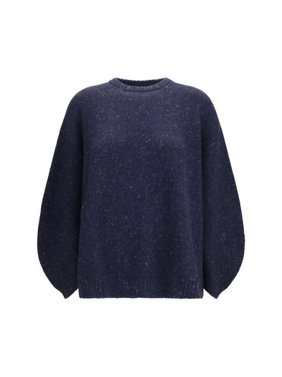 bouclé yarn sweater with lurex