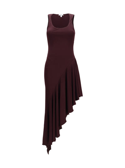 asymmetric fluid jersey dress