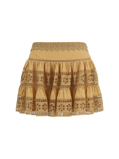 lea short skirt in cotton voile