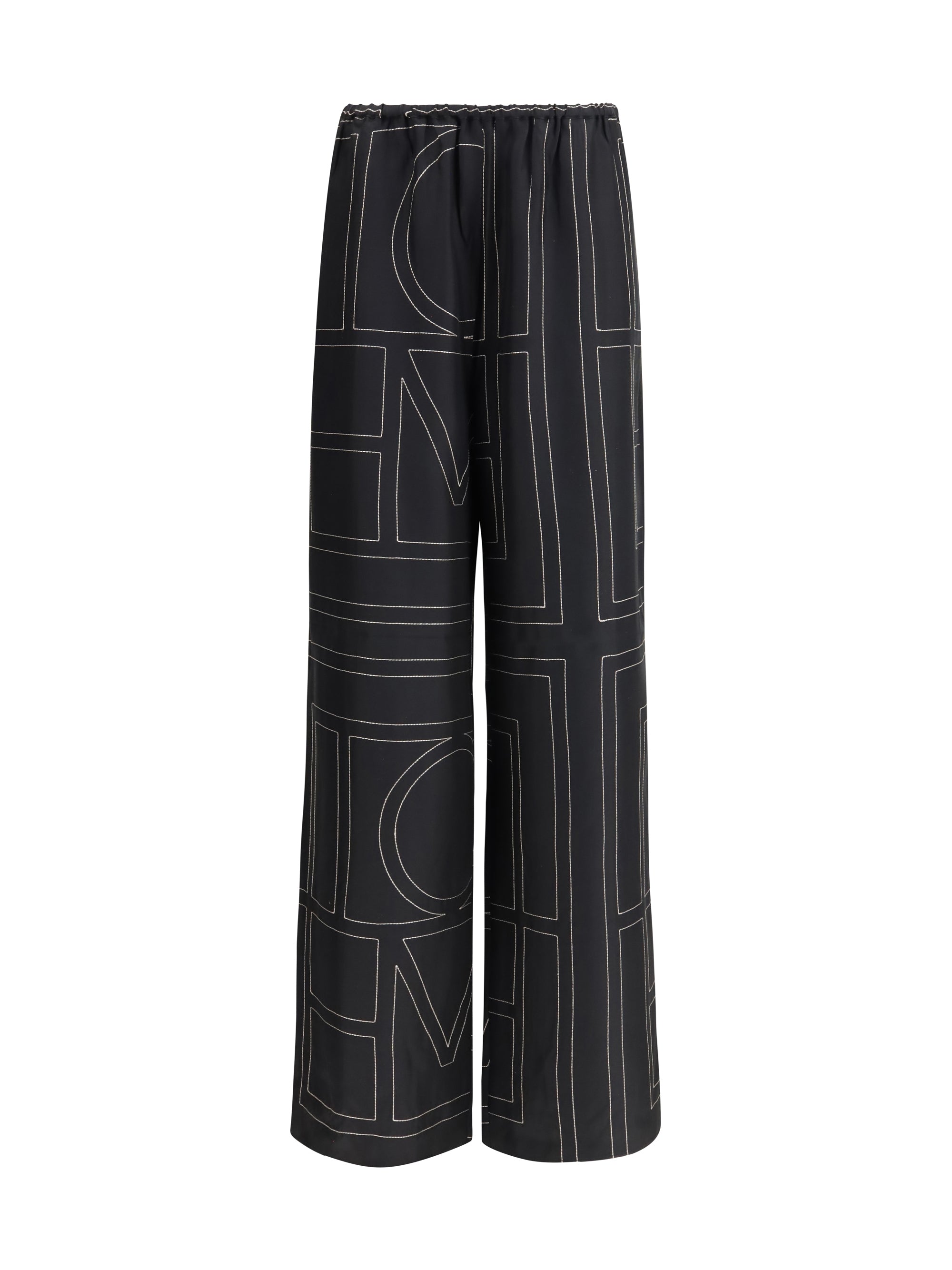 TOTEME 34 monogram silk pants