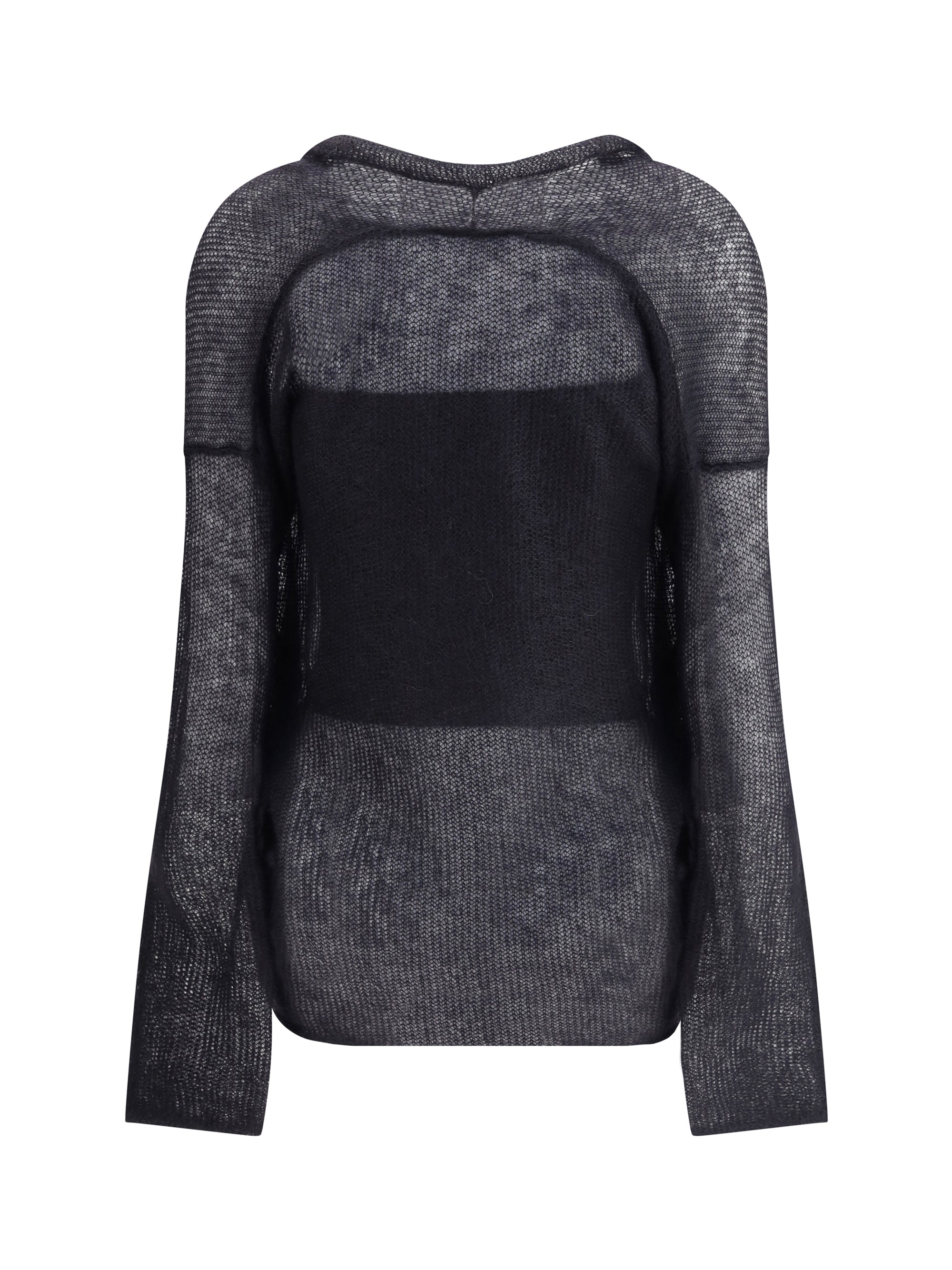 GIORGIO ARMANI 44 double-breasted cardigan and top in a wool and mohair blend twin-set