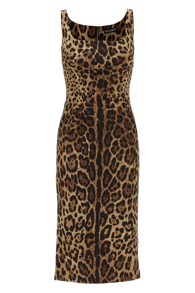the dolce & gabbana midi dress in stretch silk charmeuse defines the silhouette