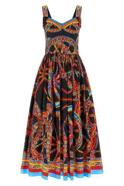 the dolce&gabbana long dress features a structured bodice