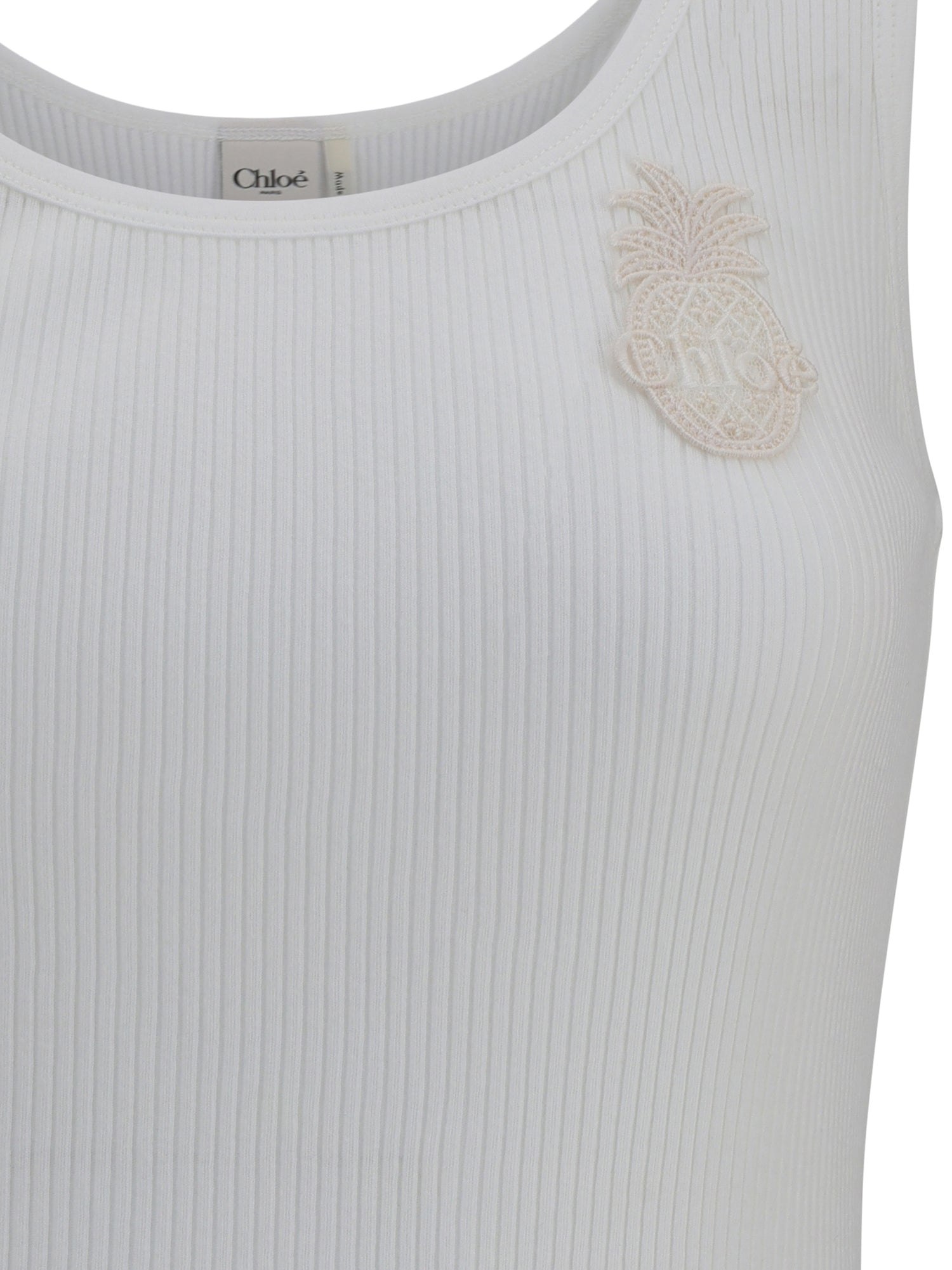 CHLOÉ M ribbed jersey top