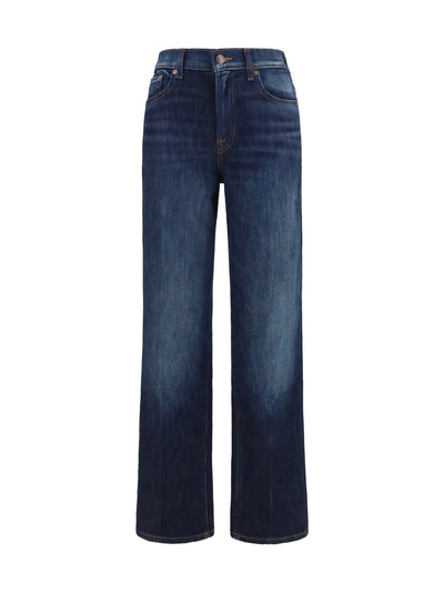 straight-leg vintage wash jeans