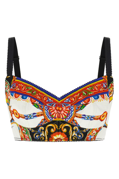 the dolce & gabbana crop top stands out for its lingerie-inspired sartorial cons