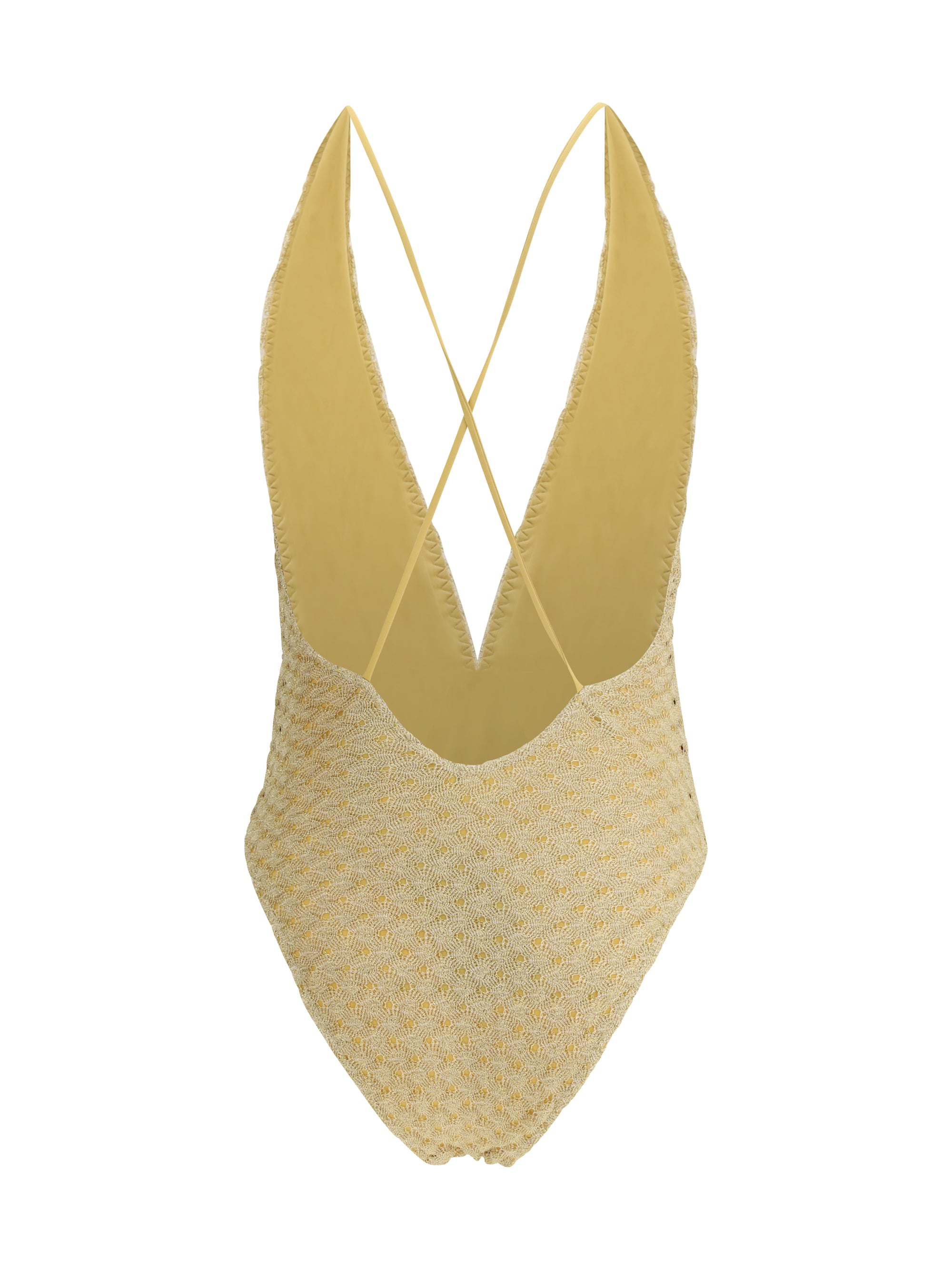 MISSONI 42 lamé viscose one-piece swimsuit