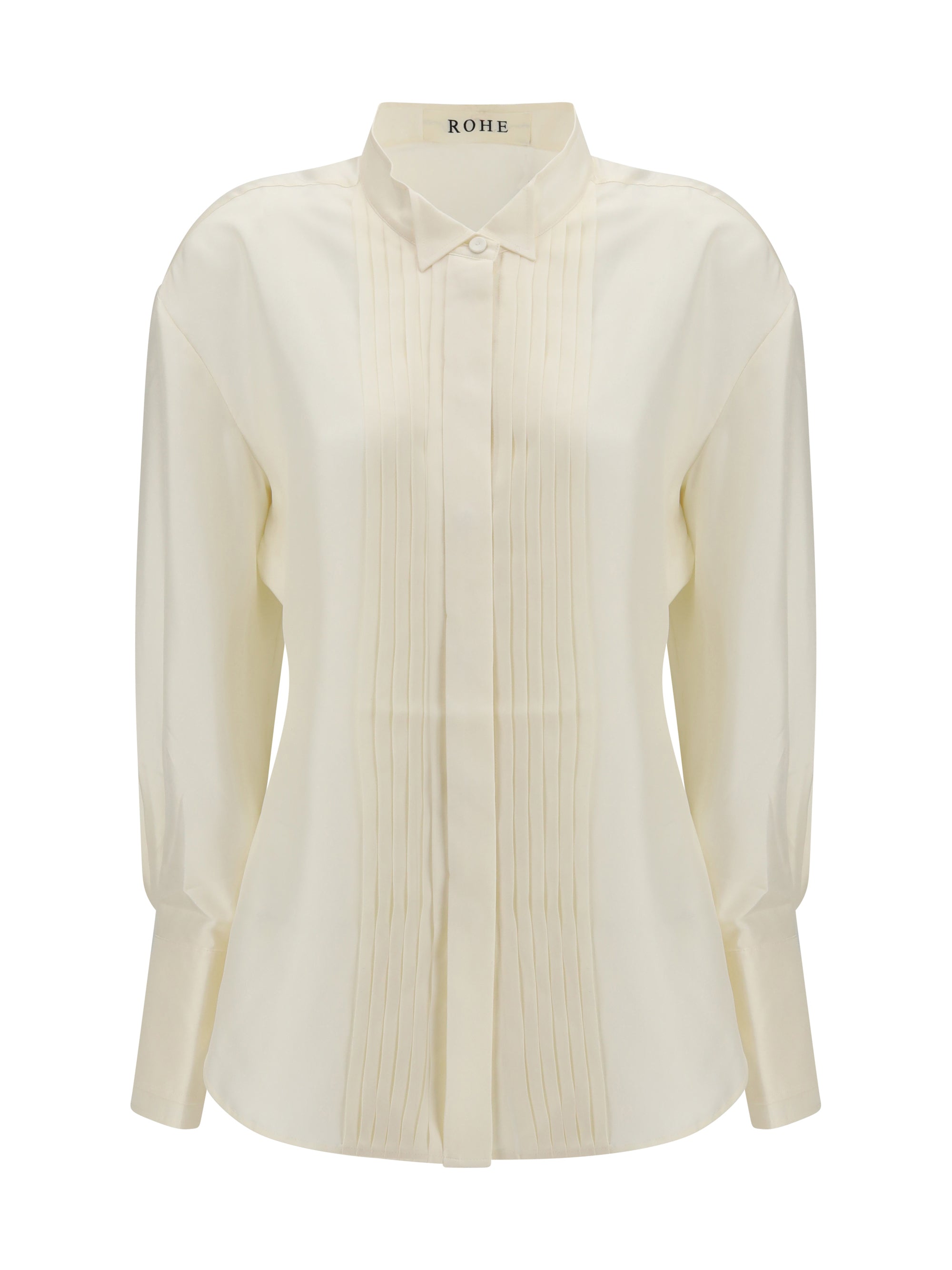 ROHE 36 shaped silk tuxedo shirt