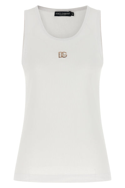 ribbed stretch cotton tank top