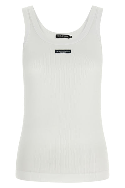 the dolce&gabbana ribbed tank top establishes a foundation of technical luxury t