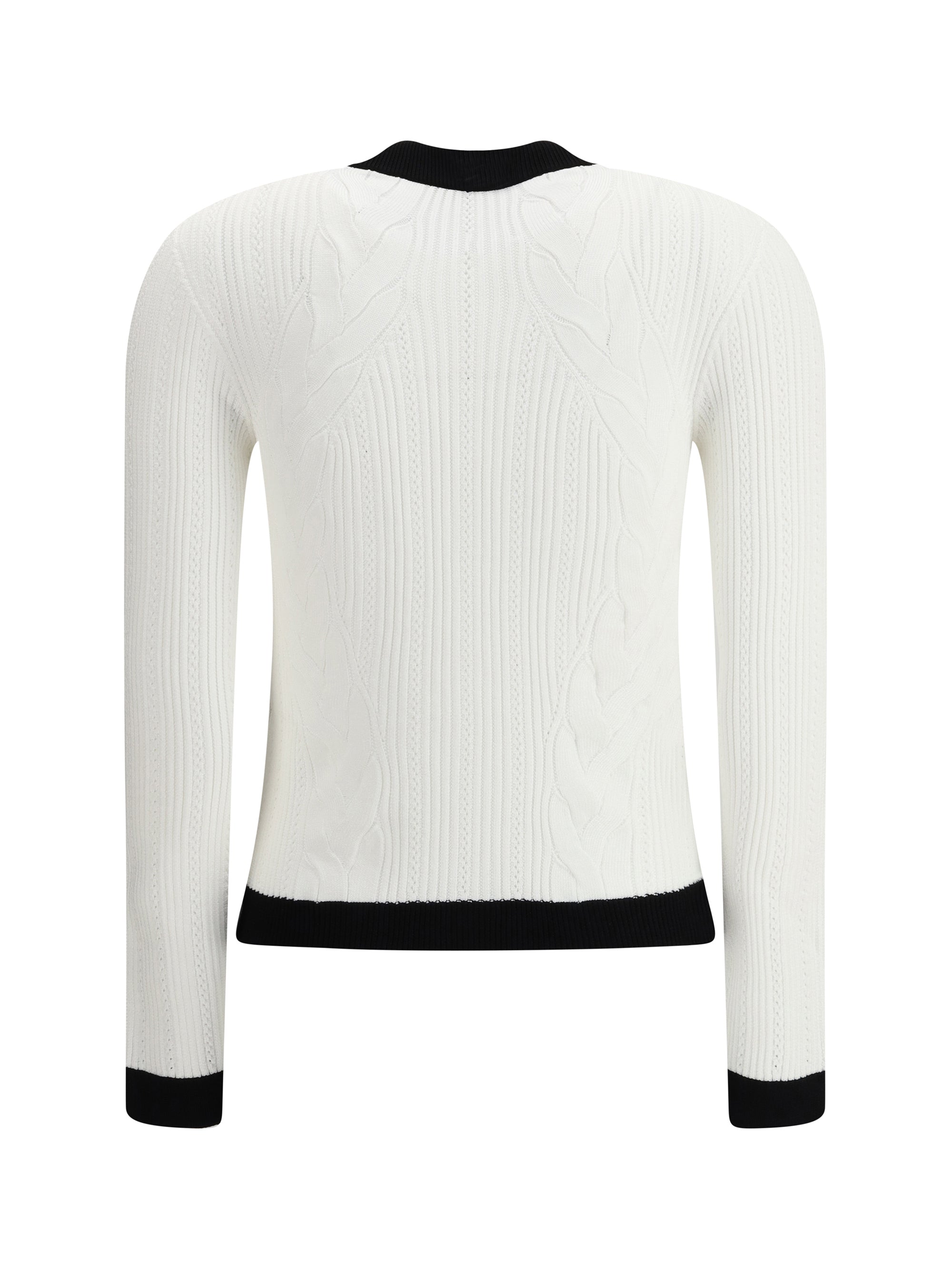 BALMAIN 36 contrast trim cardigan