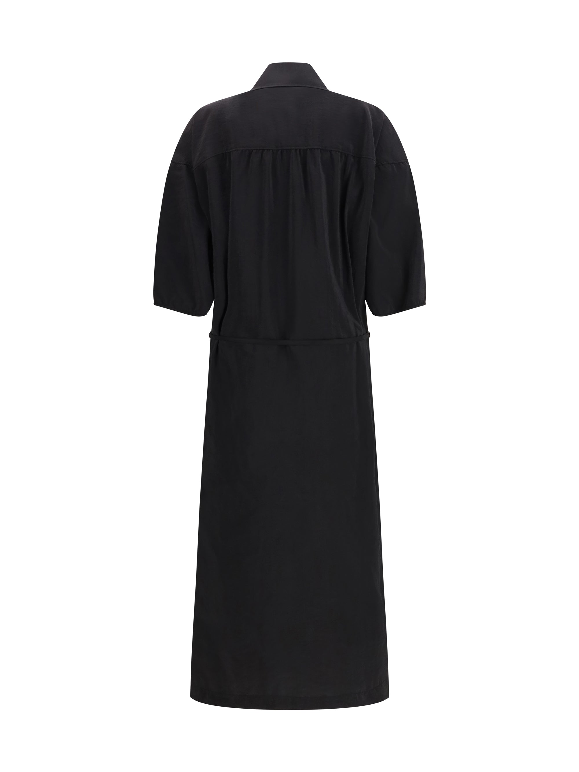 LEMAIRE 38 asymmetrical silk shirt dress