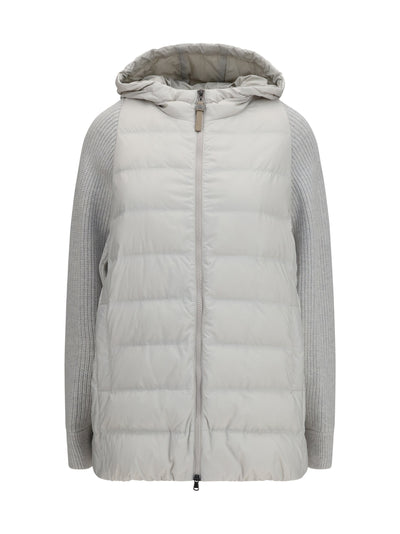 long monili chain puffer jacket