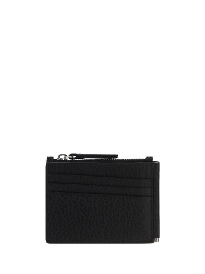 grained leather card holder