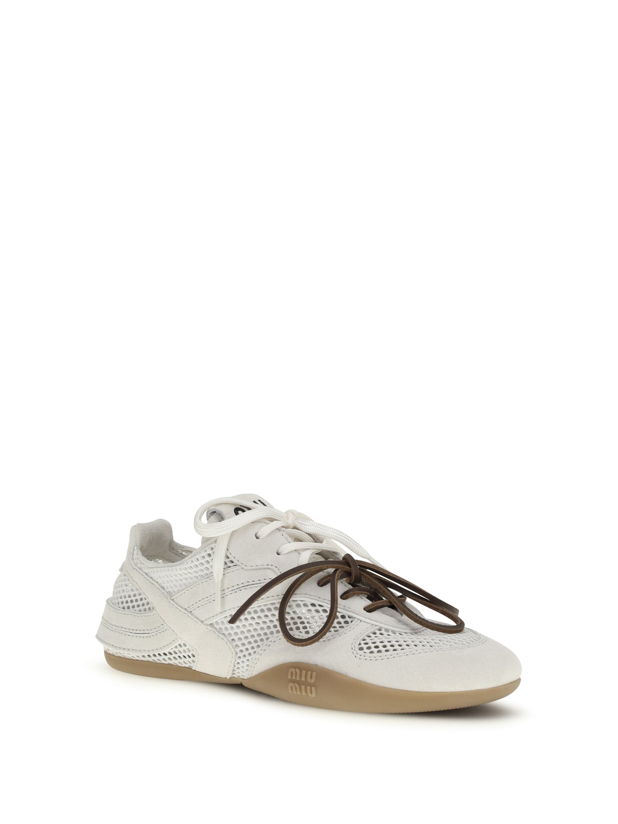 MIU MIU 36.5 mesh and suede sneakers