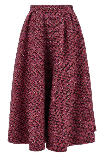 full skirt in wool blend tweed