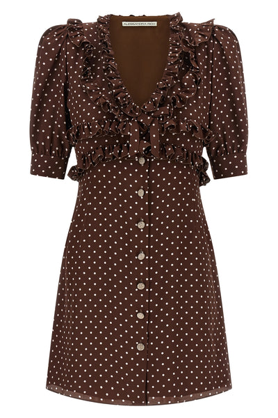polka dot mini polka dot silk dress