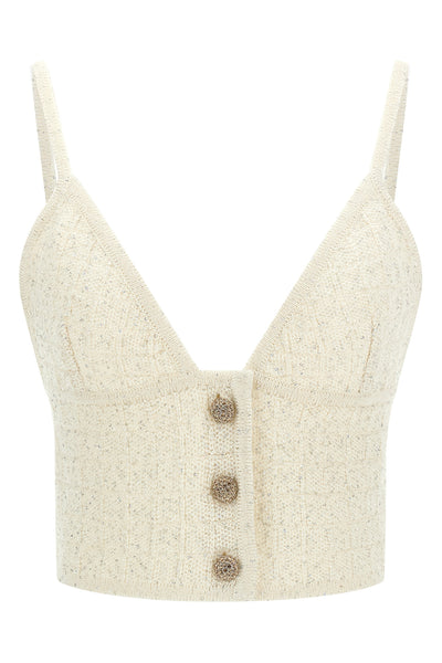knitted wool blend top
