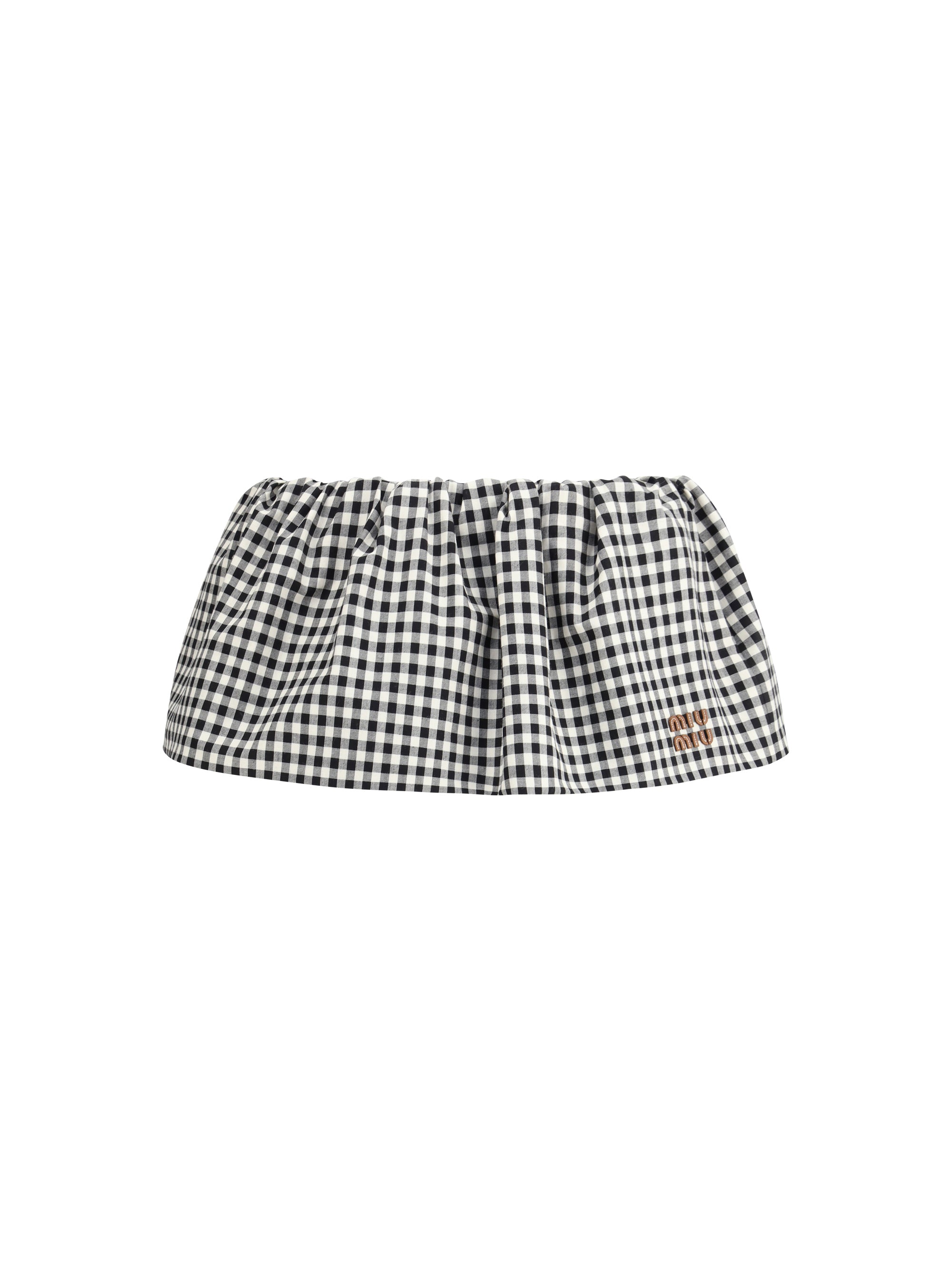 MIU MIU 42 vichy pattern miniskirt