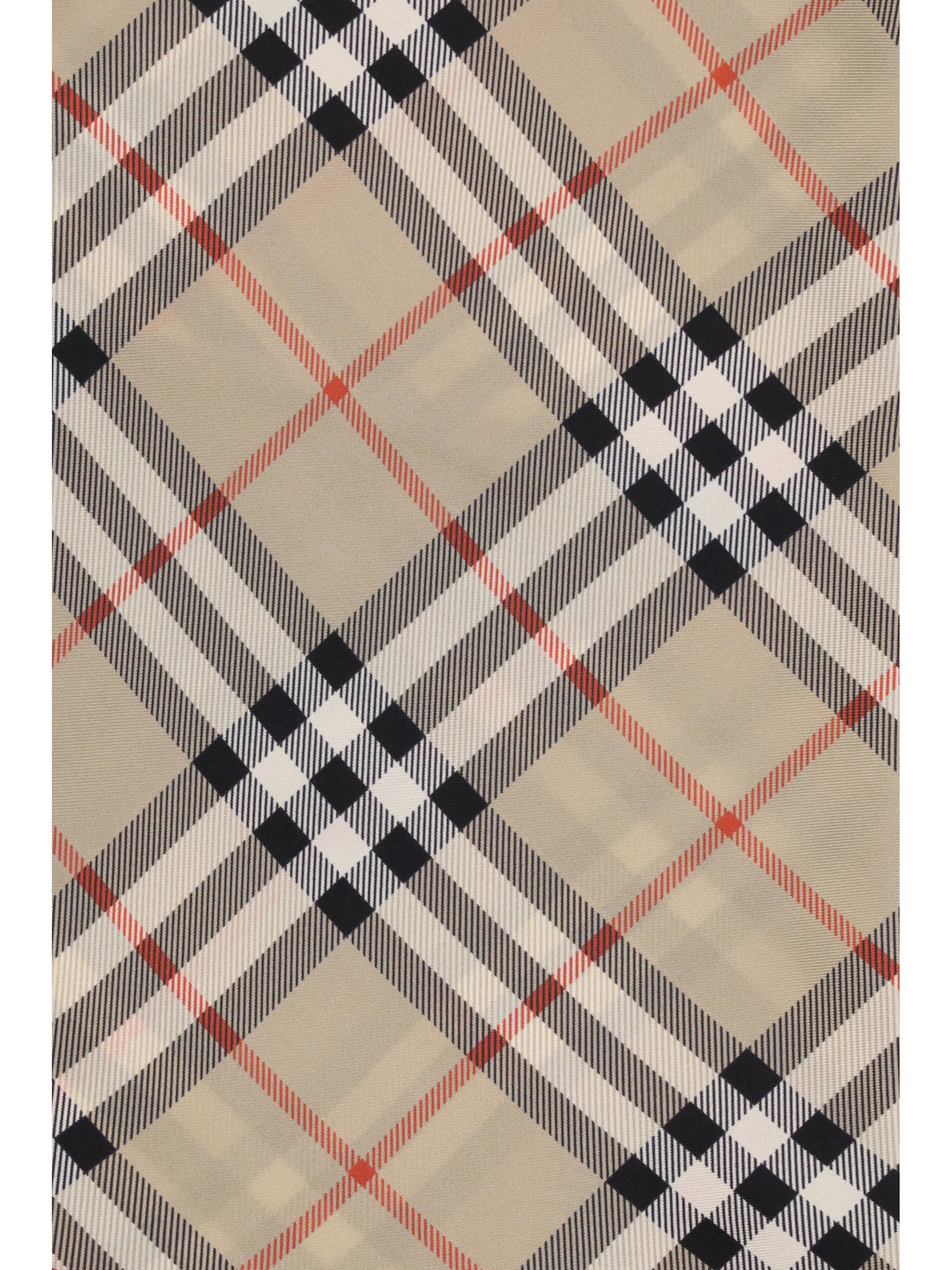 BURBERRY OS silk check scarf