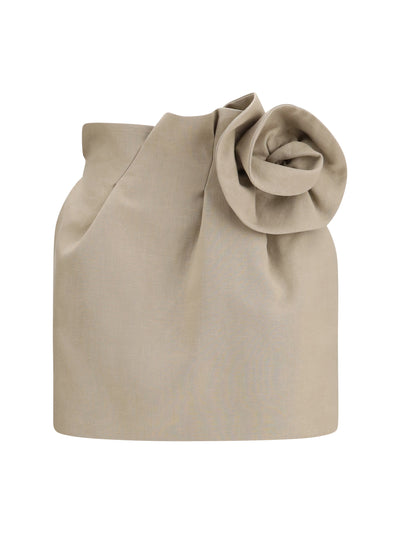 linen mini skirt