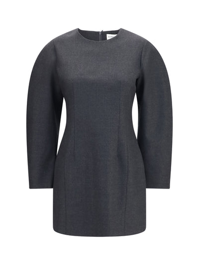 gabardine and wool dress