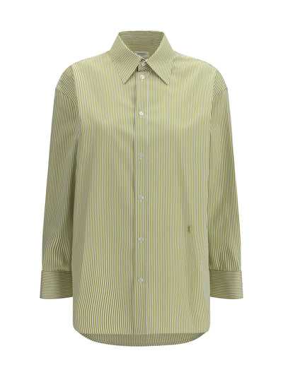 vertical striped button shirt